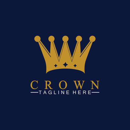 Crown Logo Template vector illustrationのイラスト素材