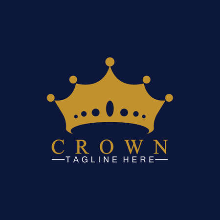 Crown Logo Template vector illustrationのイラスト素材