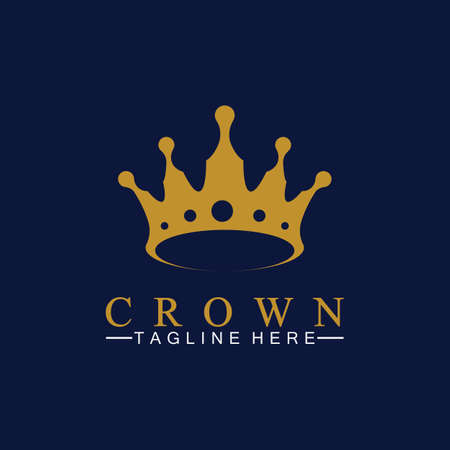 Crown Logo Template vector illustrationのイラスト素材