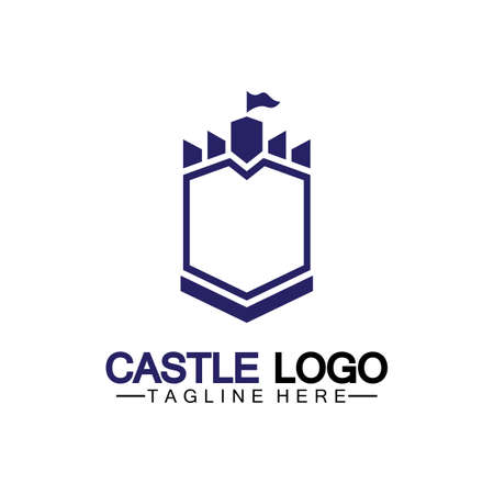 Castle Logo symbol vector illustration design templateのイラスト素材