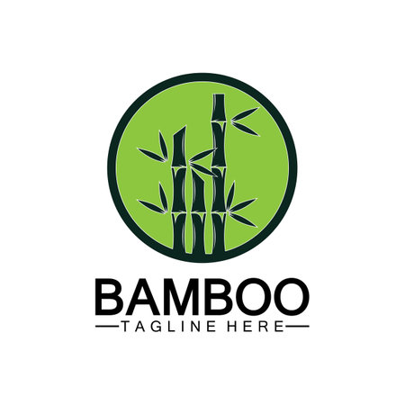 Bamboo Logo Template vector icon illustration designのイラスト素材