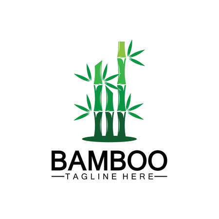 Bamboo Logo Template vector icon illustration designのイラスト素材