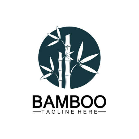 Bamboo Logo Template vector icon illustration designのイラスト素材