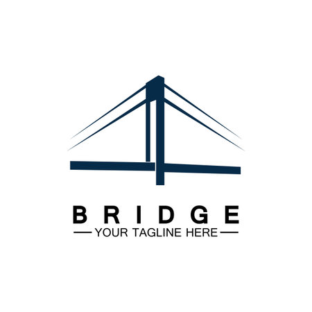 Bridge logo vector icon illustration design template
