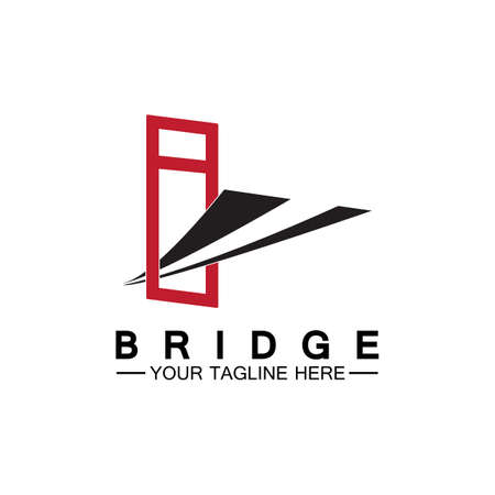 Bridge logo vector icon illustration design templateのイラスト素材