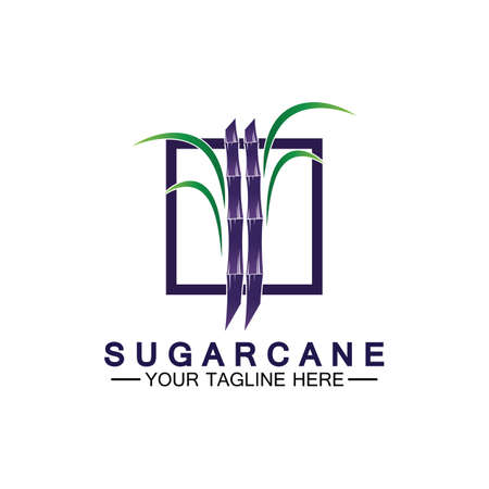 Sugar cane logo icon symbol vector illustration design templateのイラスト素材