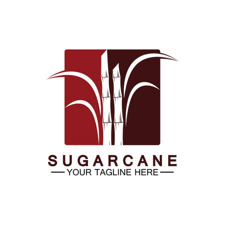 Sugar cane logo icon symbol vector illustration design templateのイラスト素材
