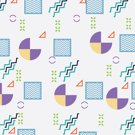 Memphis background with abstract colorful geometric shape, can be used for banner sale, wallpaper, for, brochure,Magazine Cover, Poster, Etc.のイラスト素材
