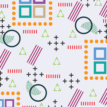 Memphis background with abstract colorful geometric shape, can be used for banner sale, wallpaper,...