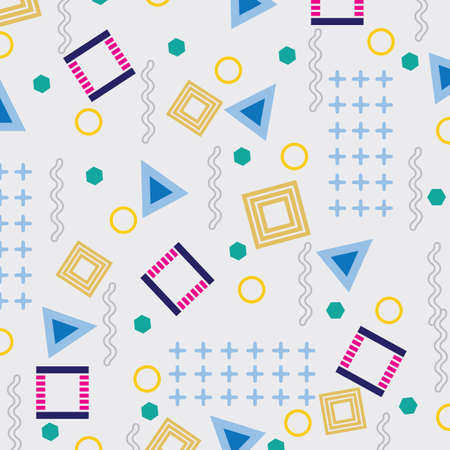 Memphis background with abstract colorful geometric shape, can be used for banner sale, wallpaper, for, brochure,Magazine Cover, Poster, Etc.のイラスト素材