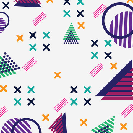 Memphis background with abstract colorful geometric shape, can be used for banner sale, wallpaper,...