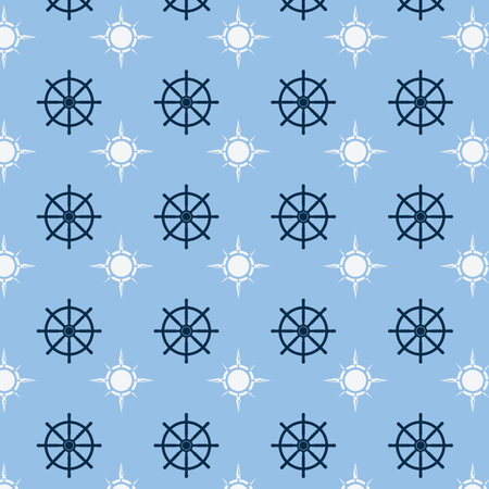 Nautical or marine seamless patterns background, Nautical Pattern Vector Art,icon & Graphicsのイラスト素材