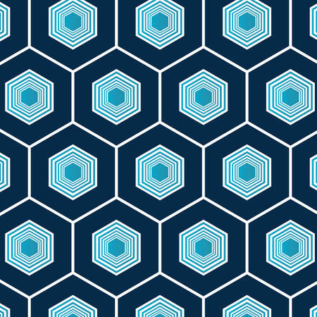 Geometric Hexagon seamless pattern vector backgroundのイラスト素材
