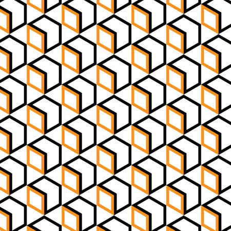 Geometric Hexagon seamless pattern vector backgroundのイラスト素材