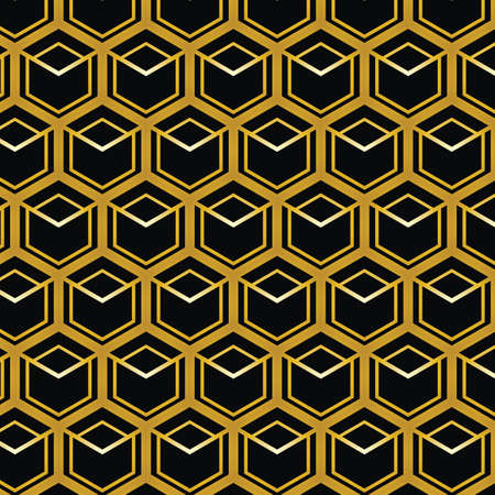 Geometric Hexagon seamless pattern vector backgroundのイラスト素材