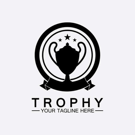 Trophy vector icon.champions  trophy icon for winner award templateのイラスト素材