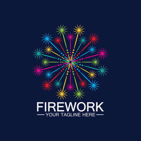 Firework Logo Design vector templateのイラスト素材