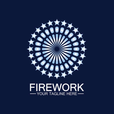 Firework Logo Design vector templateのイラスト素材