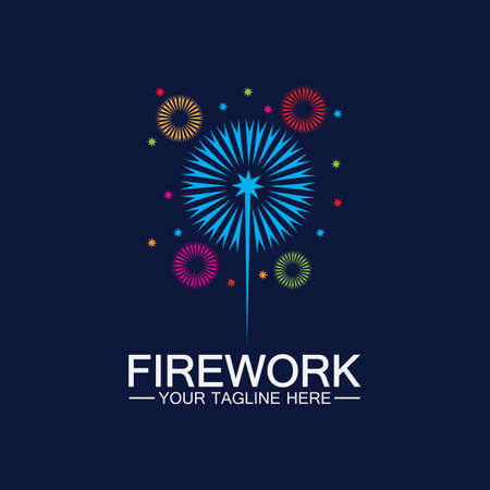Firework Logo Design vector templateのイラスト素材