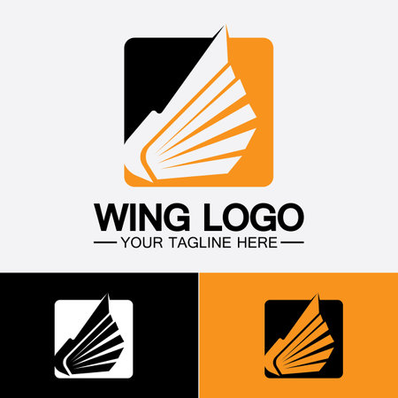 Wings logo vector icon symbol illustration design templateのイラスト素材