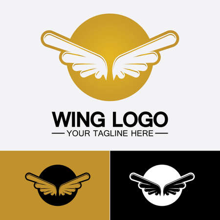Wings logo vector icon symbol illustration design templateのイラスト素材