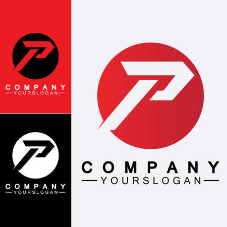 Letter P Logo vector illustration designのイラスト素材