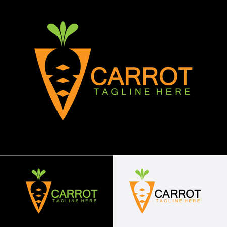 Carrot logo vector icon illustration design templateのイラスト素材