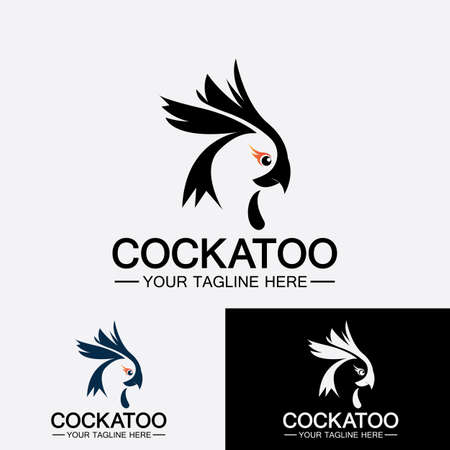 Cockatoo Parrot Bird logo design vector templateのイラスト素材