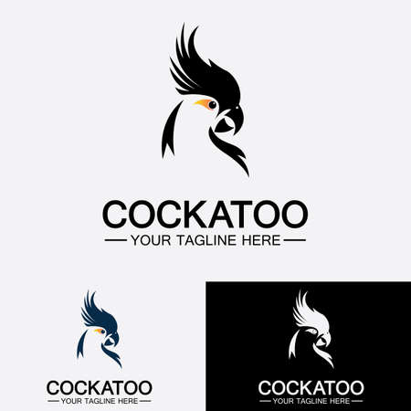 Cockatoo Parrot Bird logo design vector templateのイラスト素材