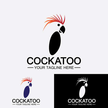 Cockatoo Parrot Bird logo design vector templateのイラスト素材
