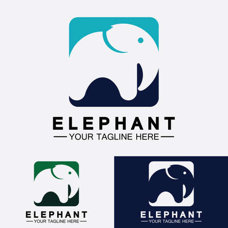 Elephant Logo Vector Illustrator Design Templateのイラスト素材