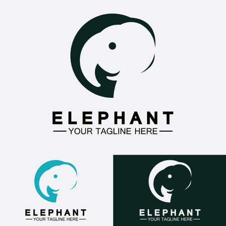 Elephant Logo Vector Illustrator Design Templateのイラスト素材