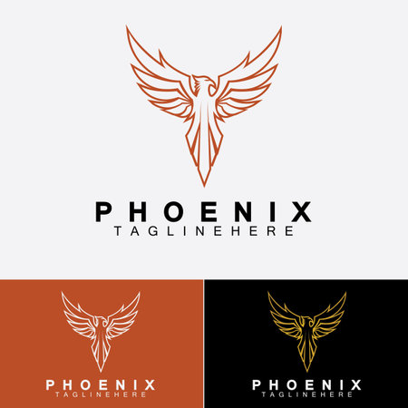 Phoenix logo Vector Illustration Design Templateのイラスト素材