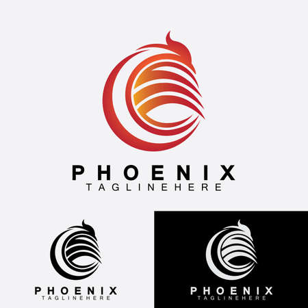 Phoenix logo Vector Illustration Design Templateのイラスト素材