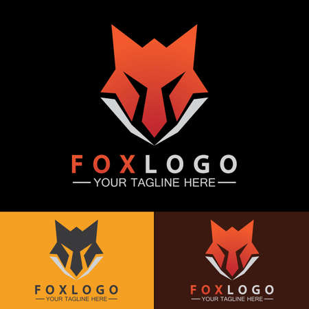 Fox logo Vector illustration design templateのイラスト素材
