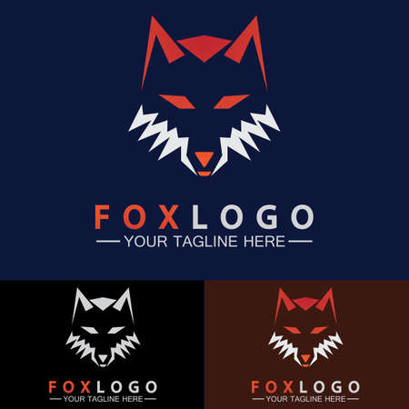 Fox logo Vector illustration design templateのイラスト素材