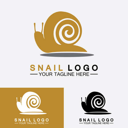 Snail logo template vector icon illustration designのイラスト素材