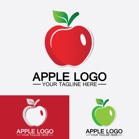 Apple logo. fruit healthy food design.Apple logo design inspiration vector templateのイラスト素材
