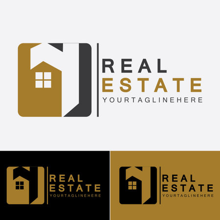 Real Estate Business Logo Template, Building, Property Development, and Construction Logo Vectorのイラスト素材