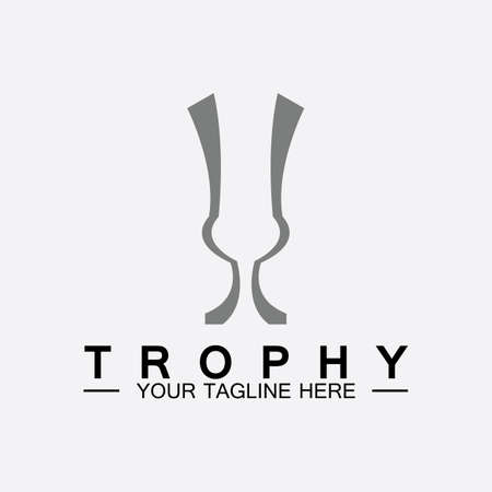 Trophy vector logo icon.champions  trophy logo icon for winner award logo templateのイラスト素材