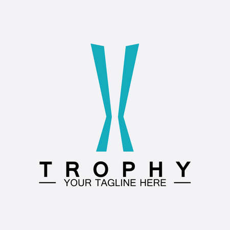 Trophy vector logo icon.champions  trophy logo icon for winner award logo templateのイラスト素材