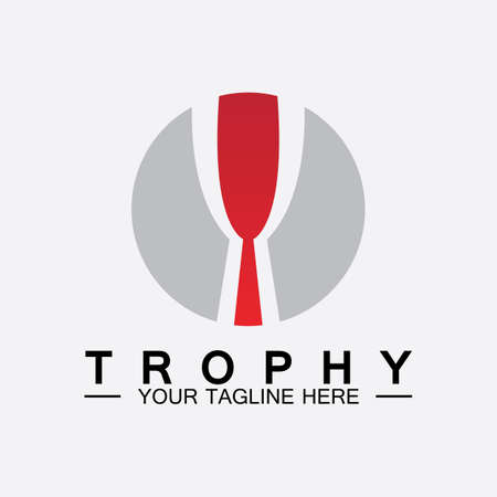 Trophy vector logo icon.champions  trophy logo icon for winner award logo templateのイラスト素材