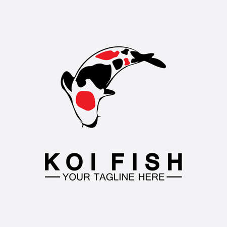 Koi Fish Logo Design Vector Templateのイラスト素材