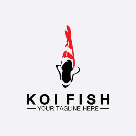 Koi Fish Logo Design Vector Templateのイラスト素材