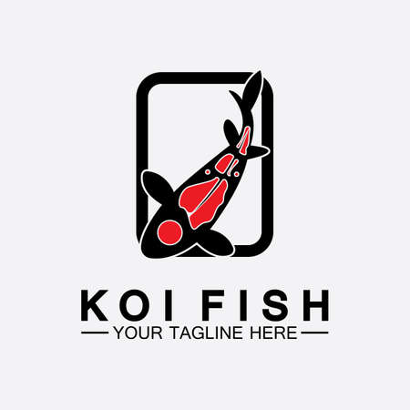 Koi Fish Logo Design Vector Templateのイラスト素材