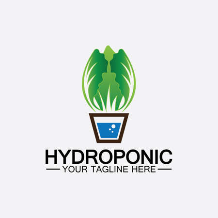 Hydroponic logo vector icon illustration designのイラスト素材