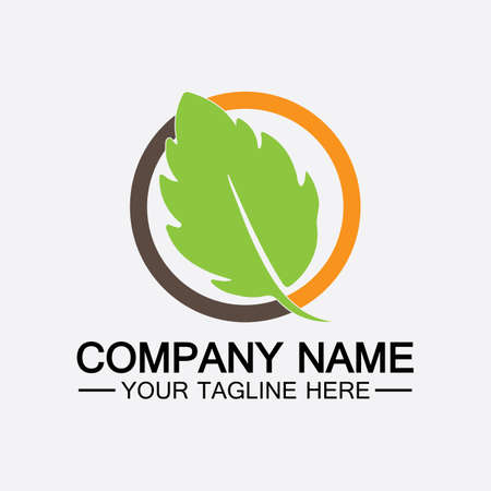 Leaf logo vector icon design templateのイラスト素材