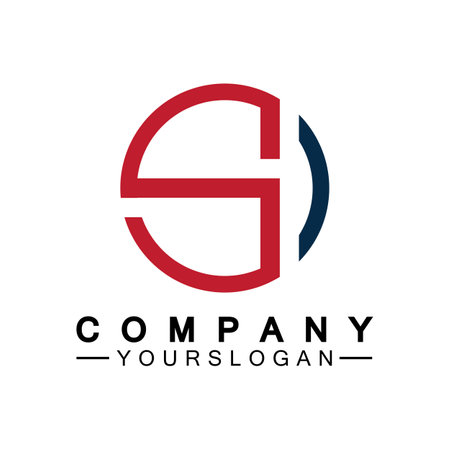 Letter S Circle Logo Vector Design Templateのイラスト素材