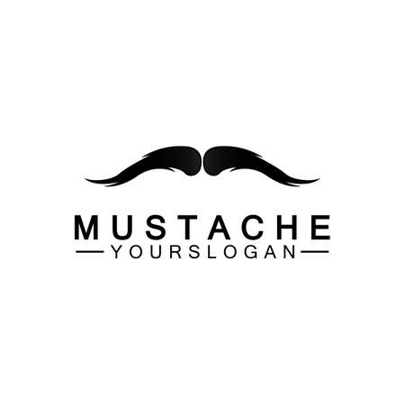 Mustache Vector icon logo design templateのイラスト素材