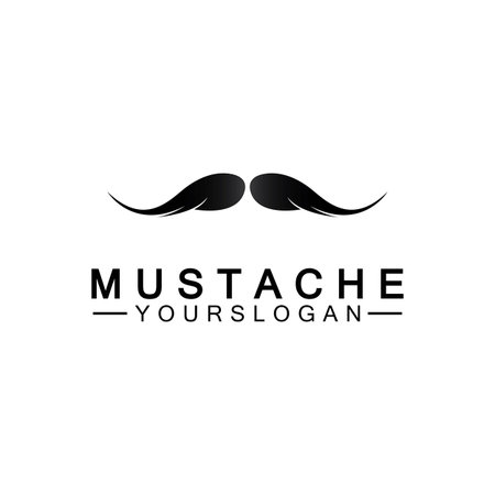 Mustache Vector icon logo design templateのイラスト素材